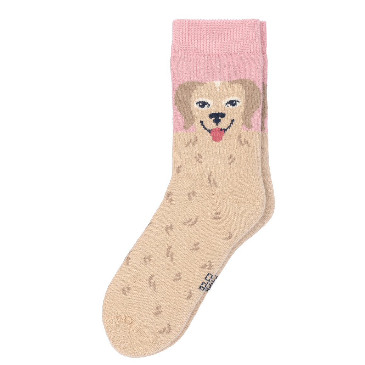 Topolino 2 Paar Mädchen Stoppersocken mit Hunde-Motiv dunkelblau / rosa