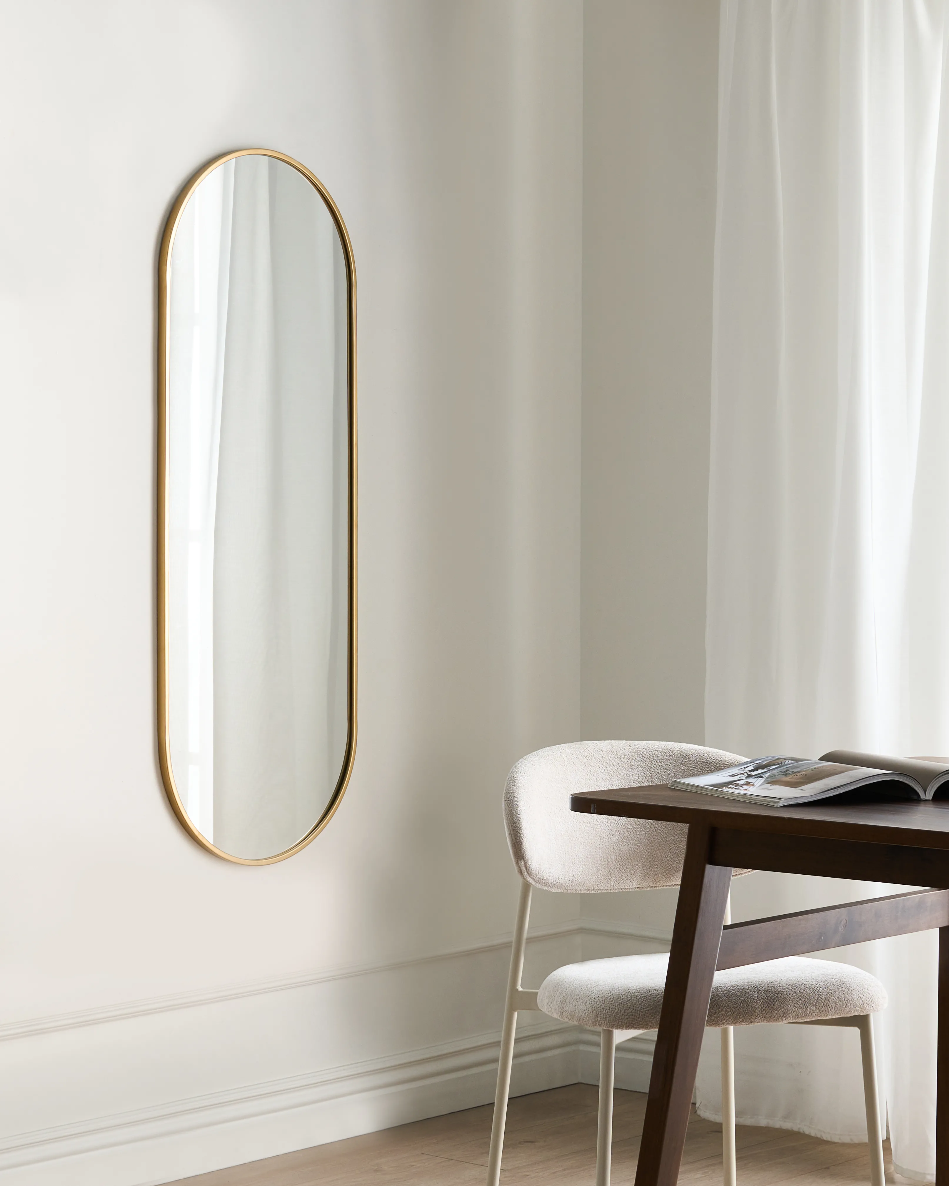 Wandspiegel AZEVILLE 46 cm 122 cm Metaal Goud