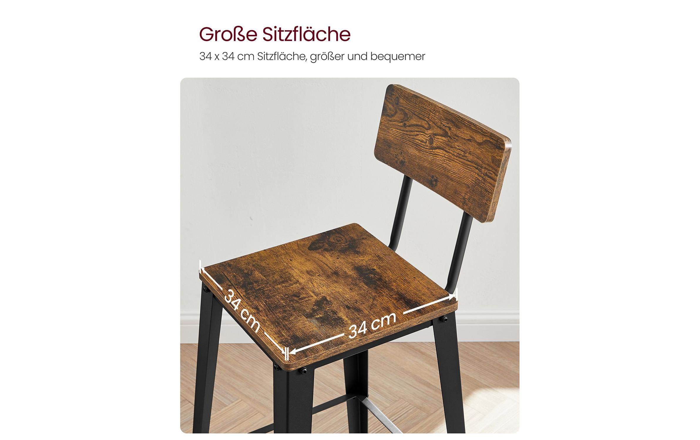 Barhocker 45.4 x 45.4 x 102.2 cm, 2er SetBarstuhl