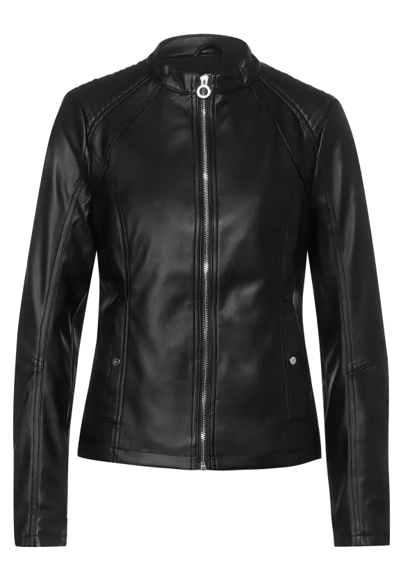 Jacke in Lederoptik - Black