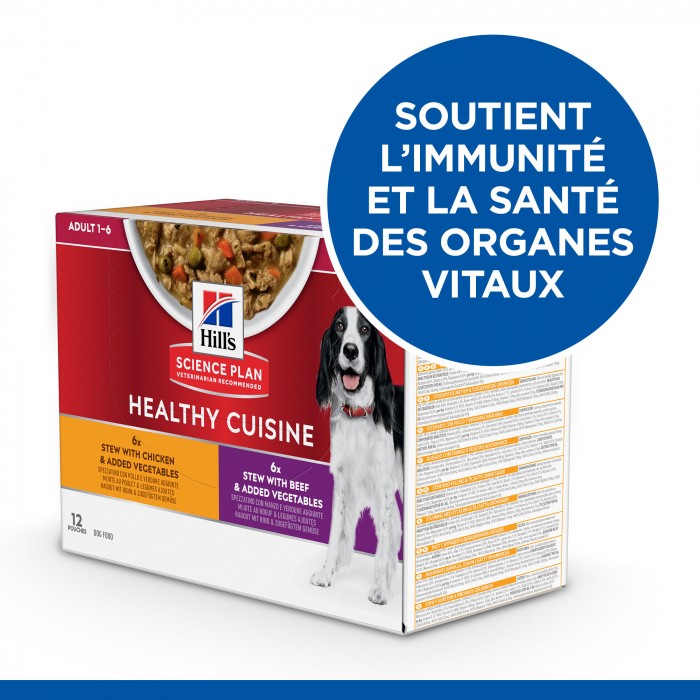 HILL'S Science Plan Healthy Cuisine Medium & Large Adult en Mijotés – Pâtée pour chien