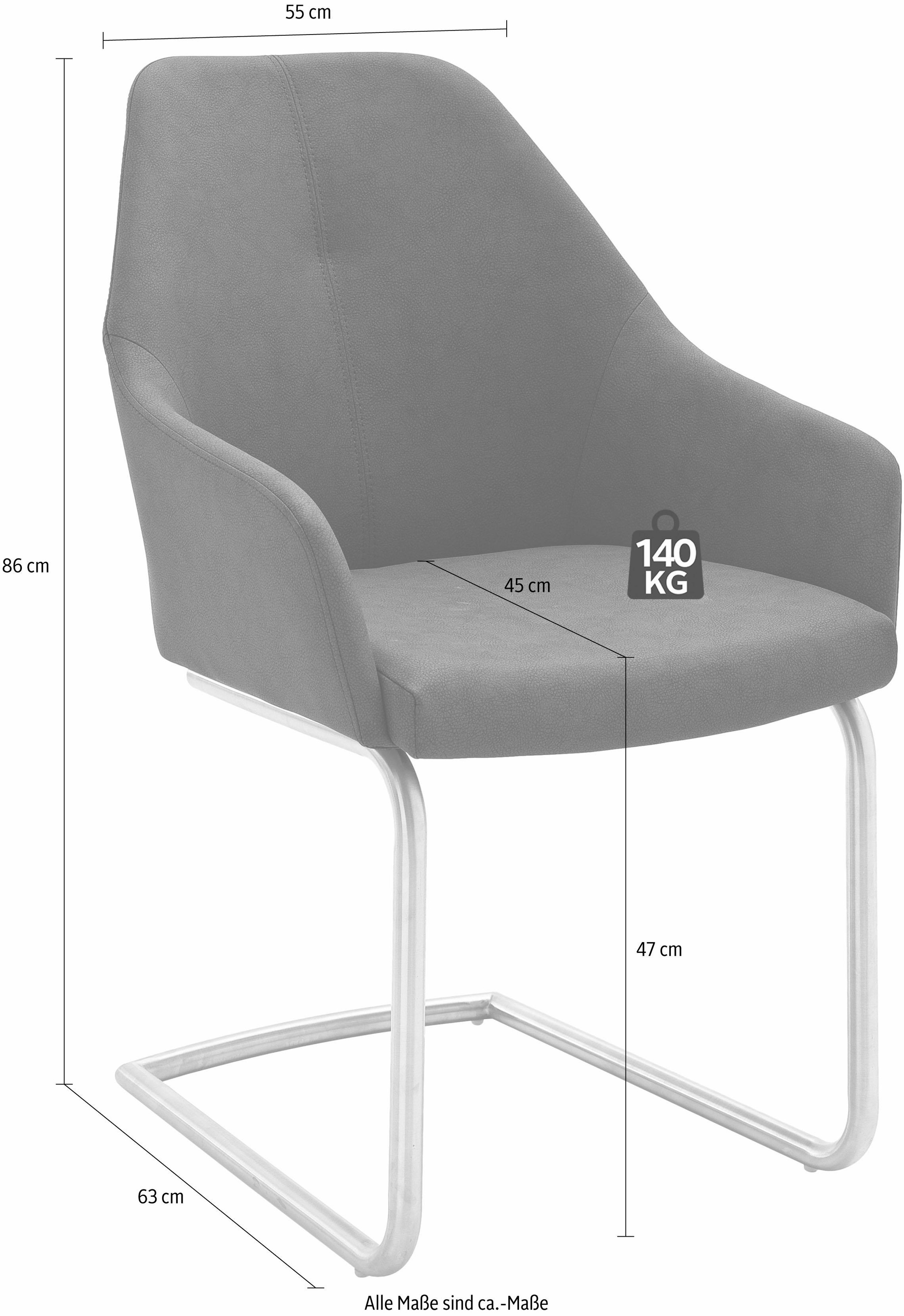 MCA furniture Freischwinger »MADITA A« (Set) 2 Stk.Stuhl max. belastbar bis 130 kg