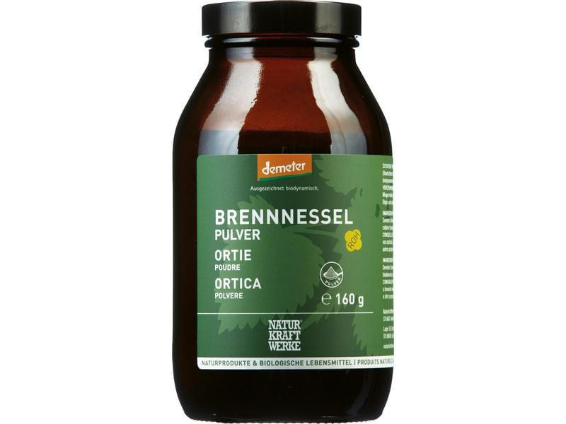 Naturkraftwerke Brennnessel Pulver 160 g Veganes Brennnesselpulver mit Eisen und Vitamin C