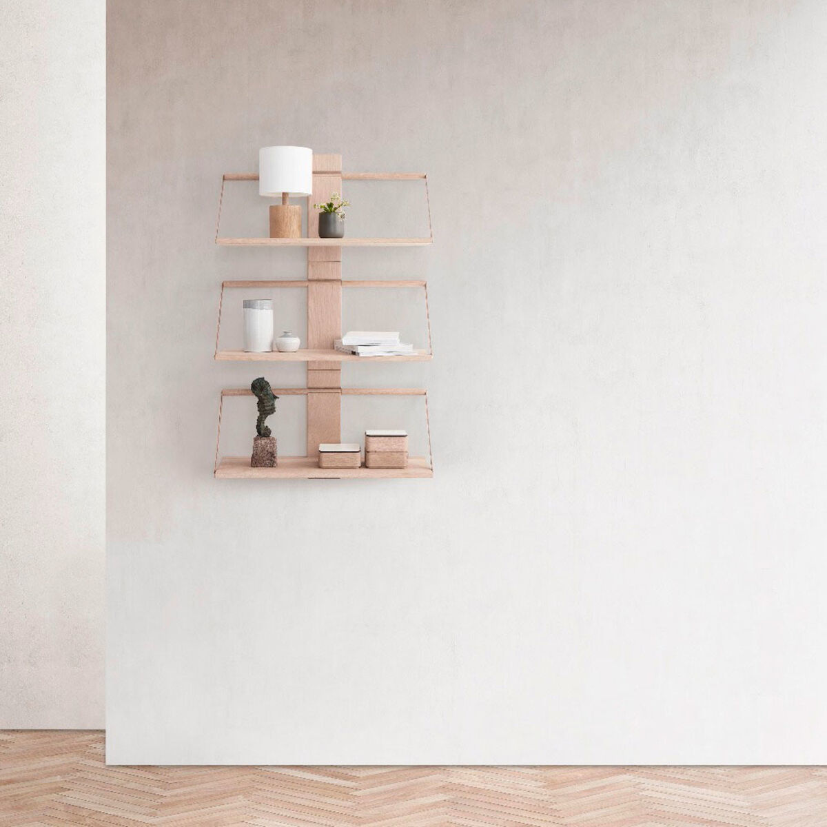 Wood Wall Shelf 60 x 25 x 32 cm Large Oak