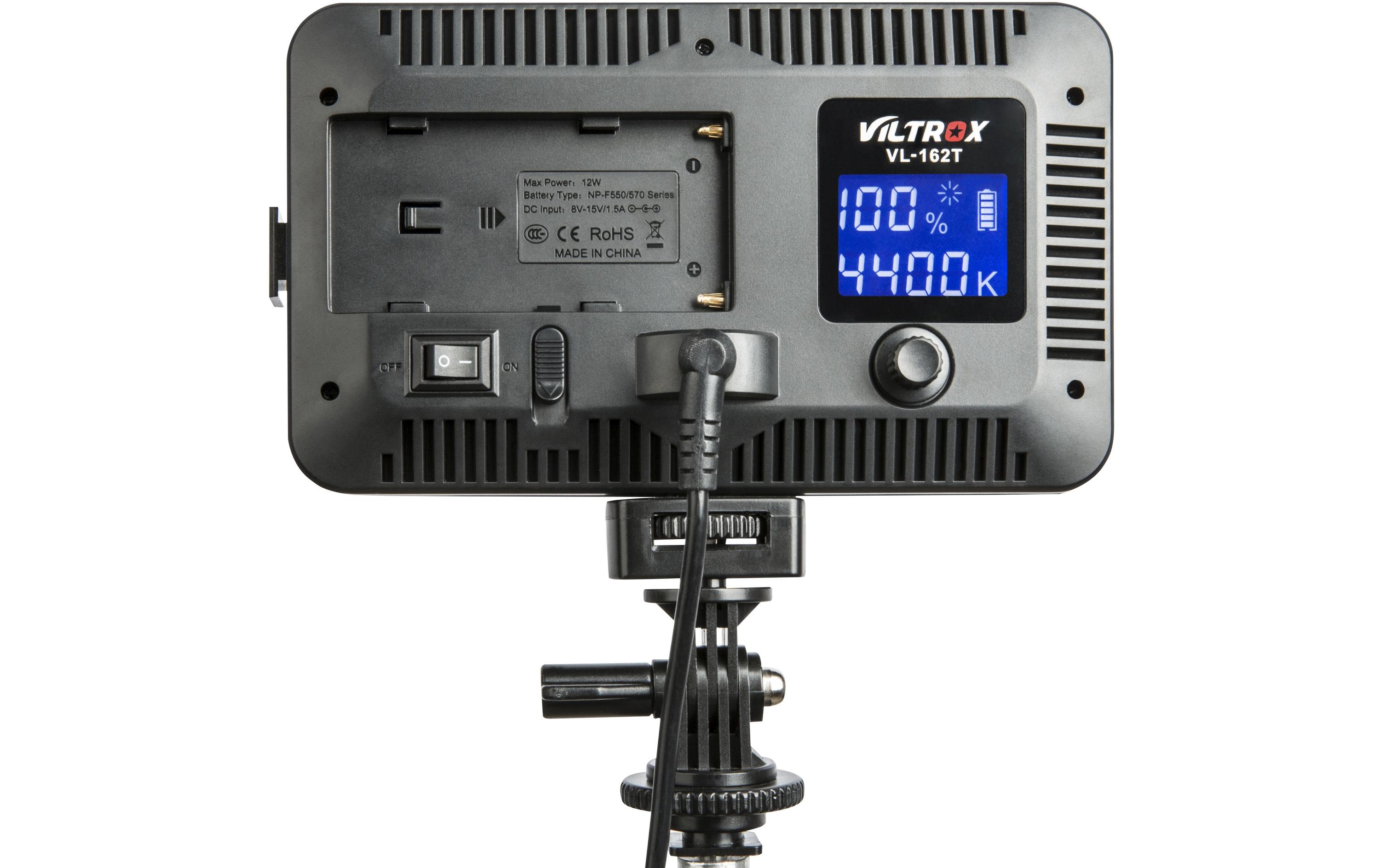 Videoleuchte VL-162TDimmbare LED-Leuchte mit vielseitigen Lichteinstellungen