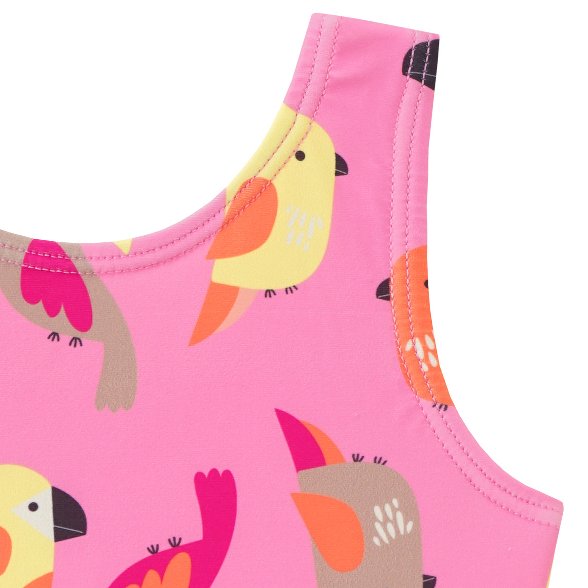 Topomini Baby Badeanzug mit Vogel-Motiven pink