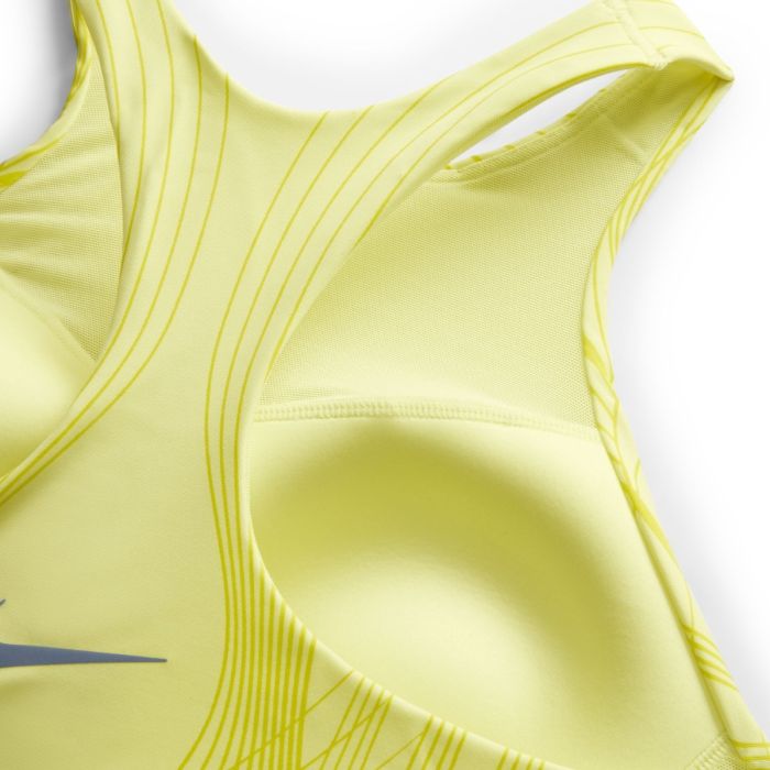 Nike Dame BH Dri Fit Swoosh Medium Support Bra Gul