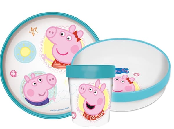 Peppa Pig Core antislip middagservis, mikroplastset