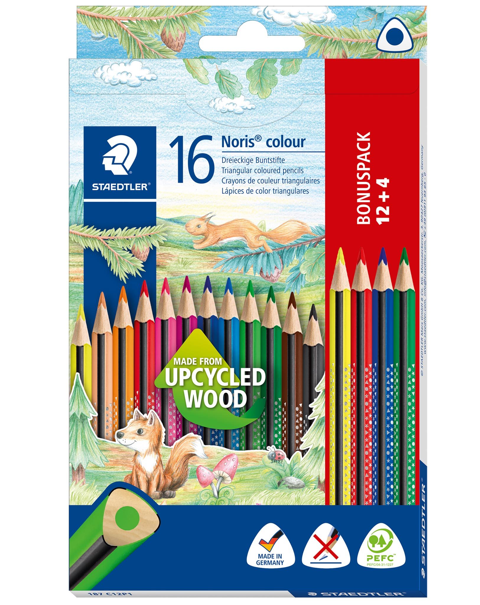 187 C12P1 Buntstifte Noris®colour mit 16 Farben