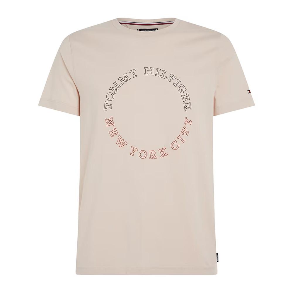 Tommy Hilfiger T-shirt Rose Homme Tommy Hilfiger Monotype Roundle