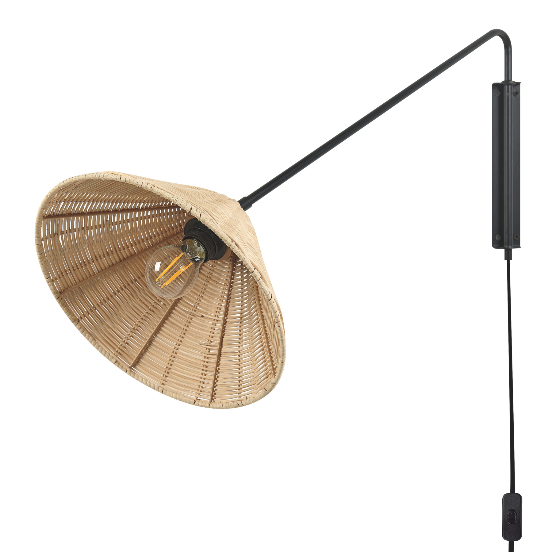 Beliani - PALENA - Wandlamp - Natuurlijk - Rotan