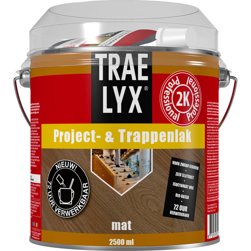 Trae Lyx projectlak & trappenlak 2.5L mat