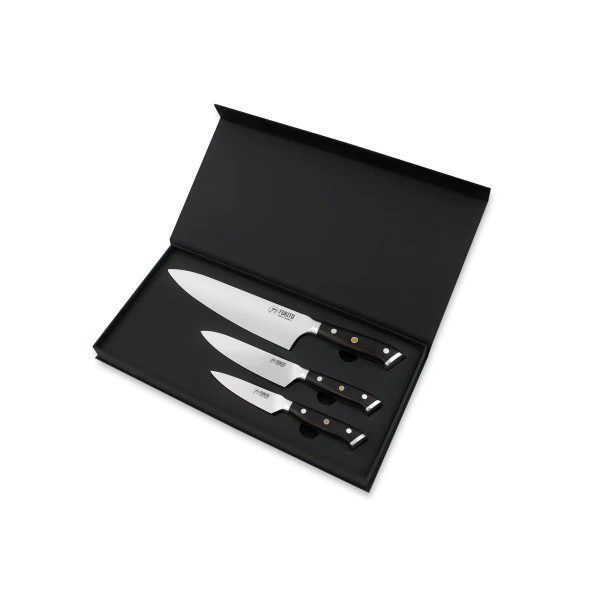 Coffret 3 couteaux de cuisine Fukito Ebène X50 Fukito