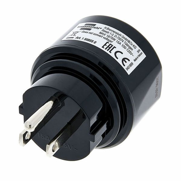 Brennenstuhl Travel Adapter earthed => USA