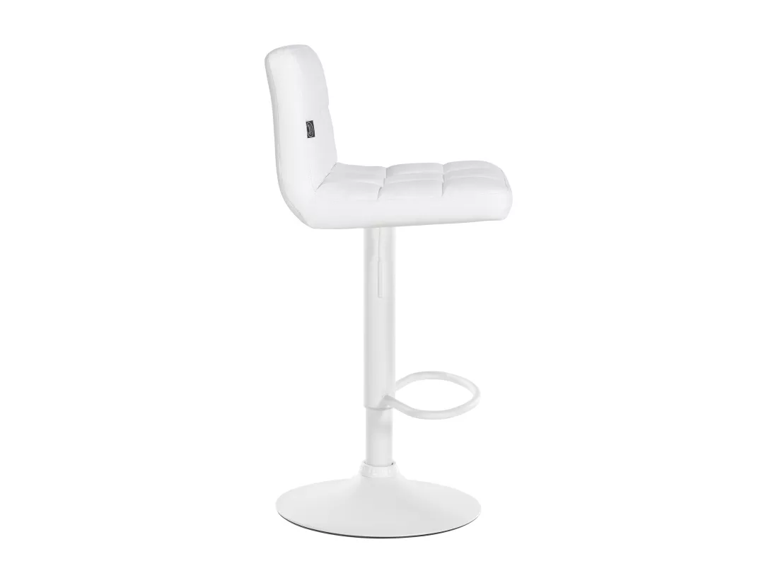 Tabouret de bar - Similicuir & Métal - Blanc - Feni