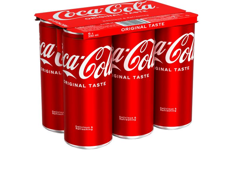 Coca Cola Soft-Drinks Coca-Cola 6 x 0.33 l Prickelndes Erfrischungsgetränk mit Koffein