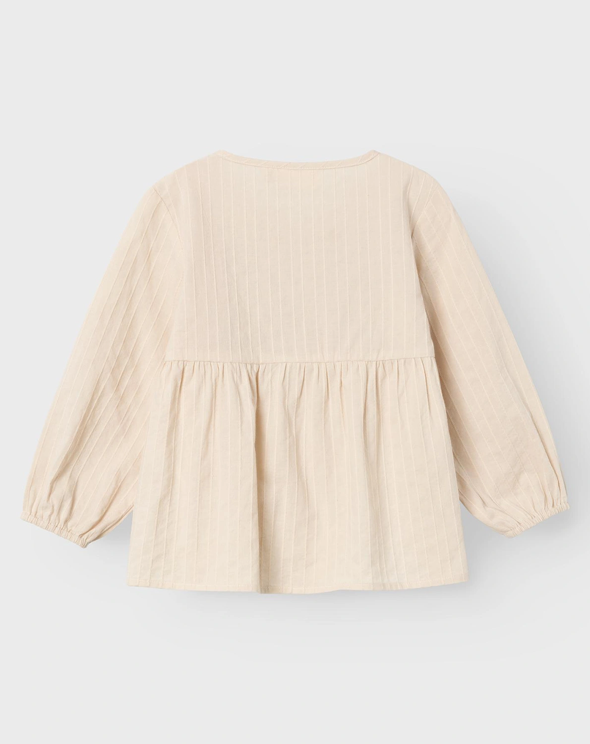 Langarm-Bluse NMFTIBA RÜSCHEN in fog grey