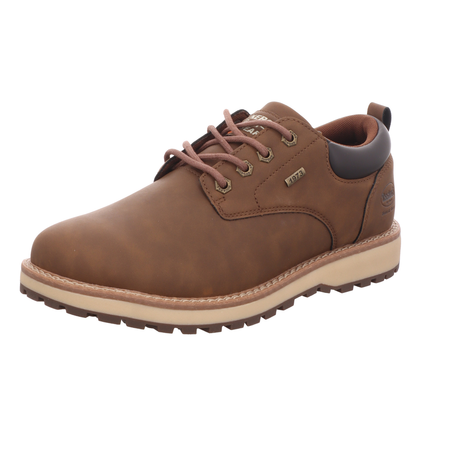 Dockers Herren-Schnürhalbschuh Braun