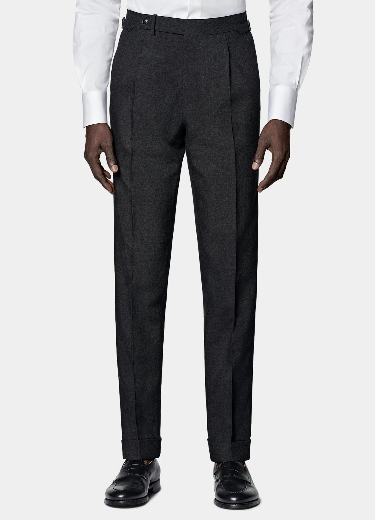 Pantalon Slim Leg Tapered gris foncé
