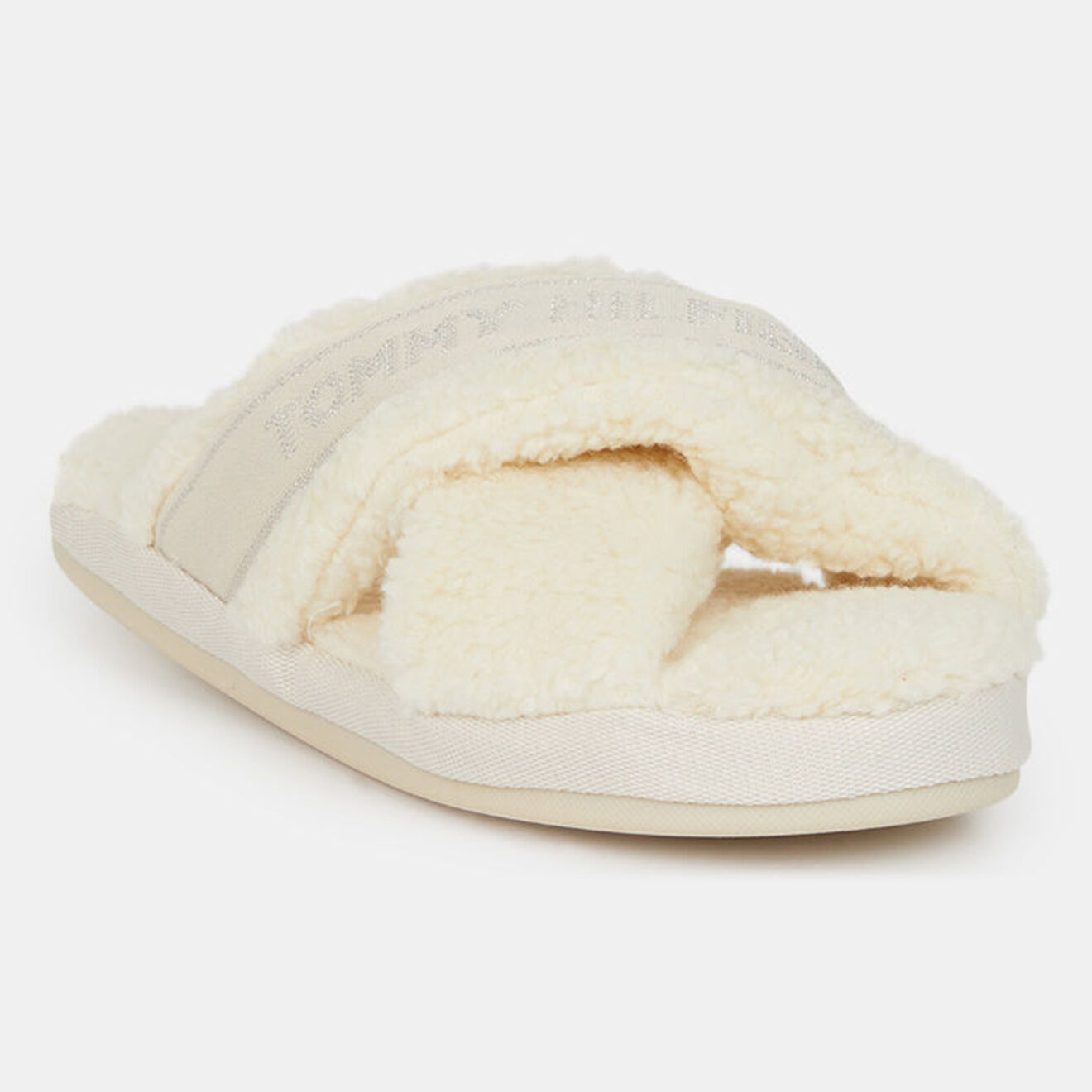 Tommy Hilfiger Chaussons en fausse fourrure Furry beiges