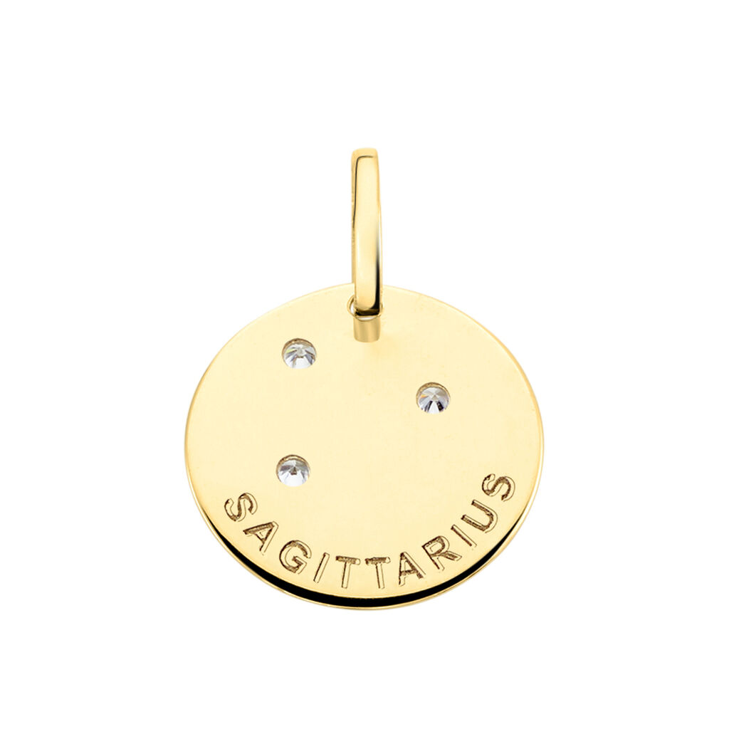 Pendentif Or Jaune Astraea Oxyde De Zirconium