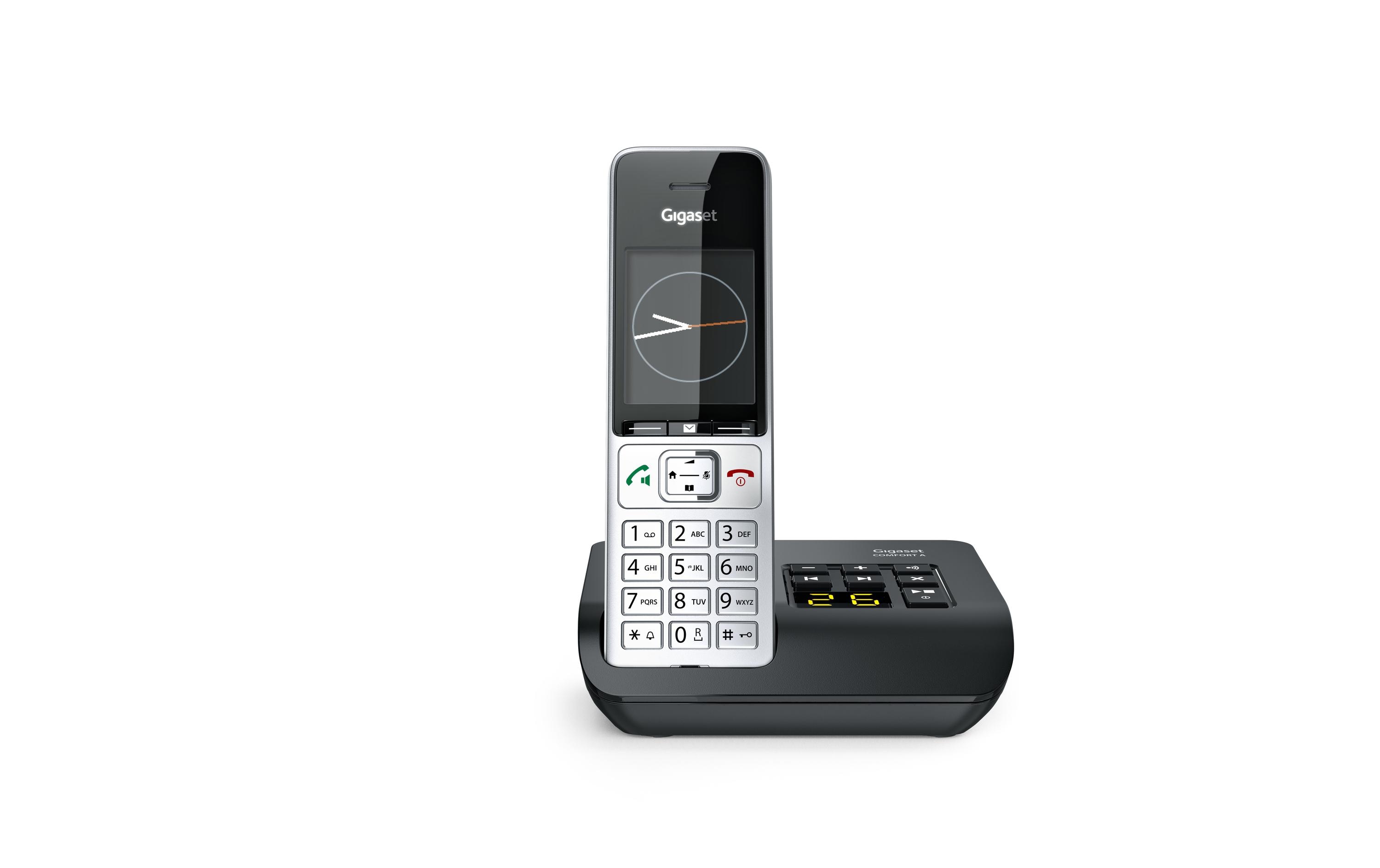Schnurlostelefon Comfort 500A Schwarz/SilberDer neue Massstab in puncto komfortable Kommunikation für Zuhause und Home Office