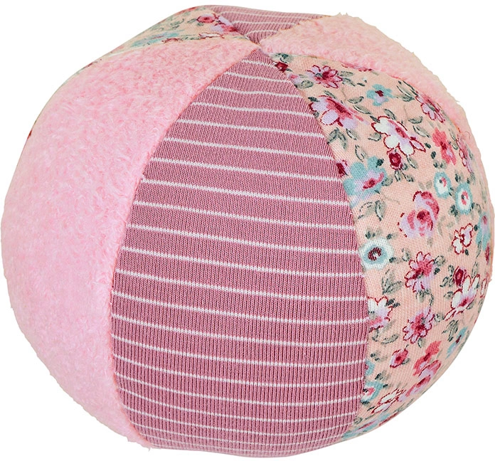 Stoffball BLUMEN (9cm) in rosa