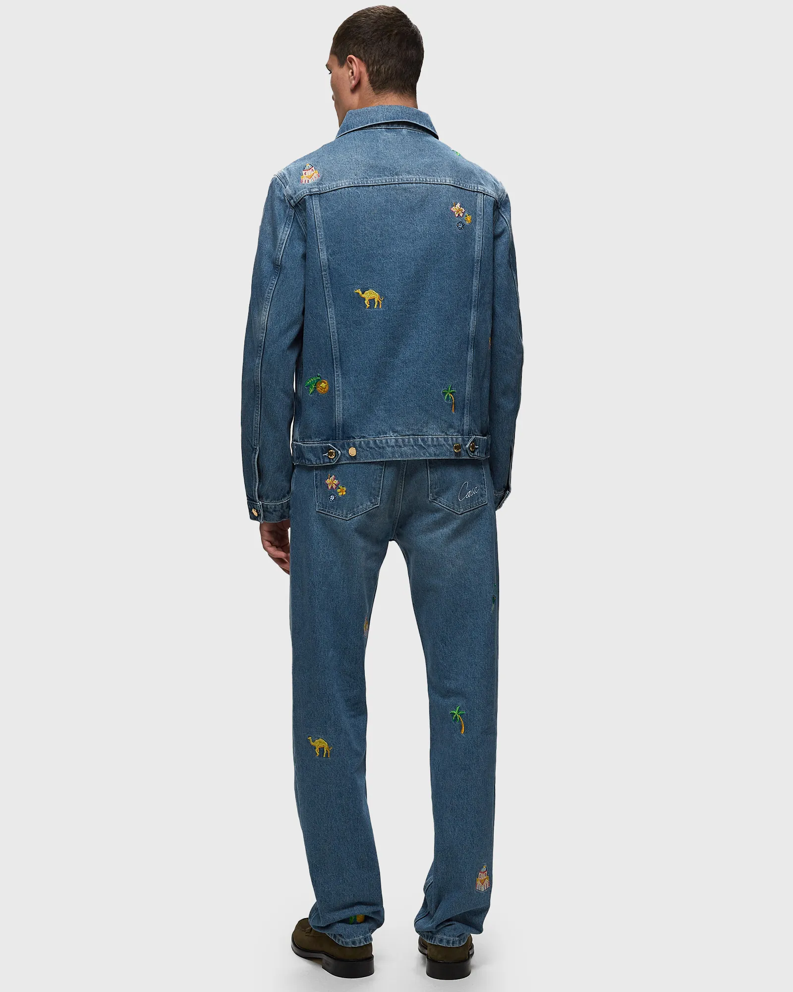 Casablanca DENIM EMBROIDERED MOTIF JACKET