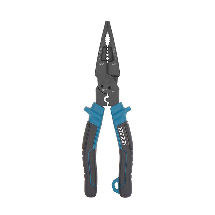 Pince à bec long multifonction Erbauer à ouverture max 44 mm x l.200 mm