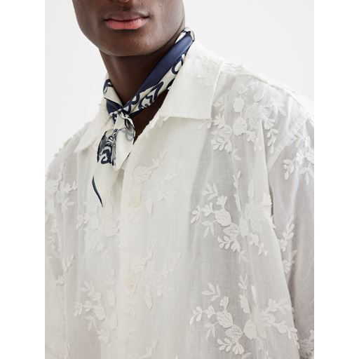 Woodbird Banks Flower Skjorte, Off White, L