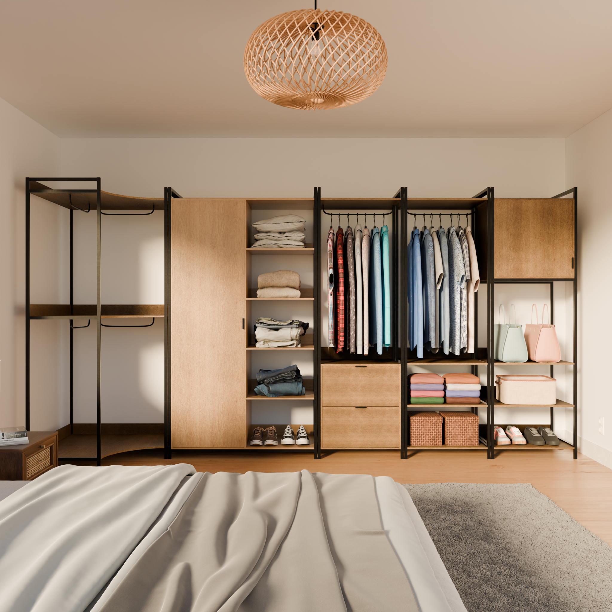 sweeek - Modulaire kledingkast met 5 eenheden