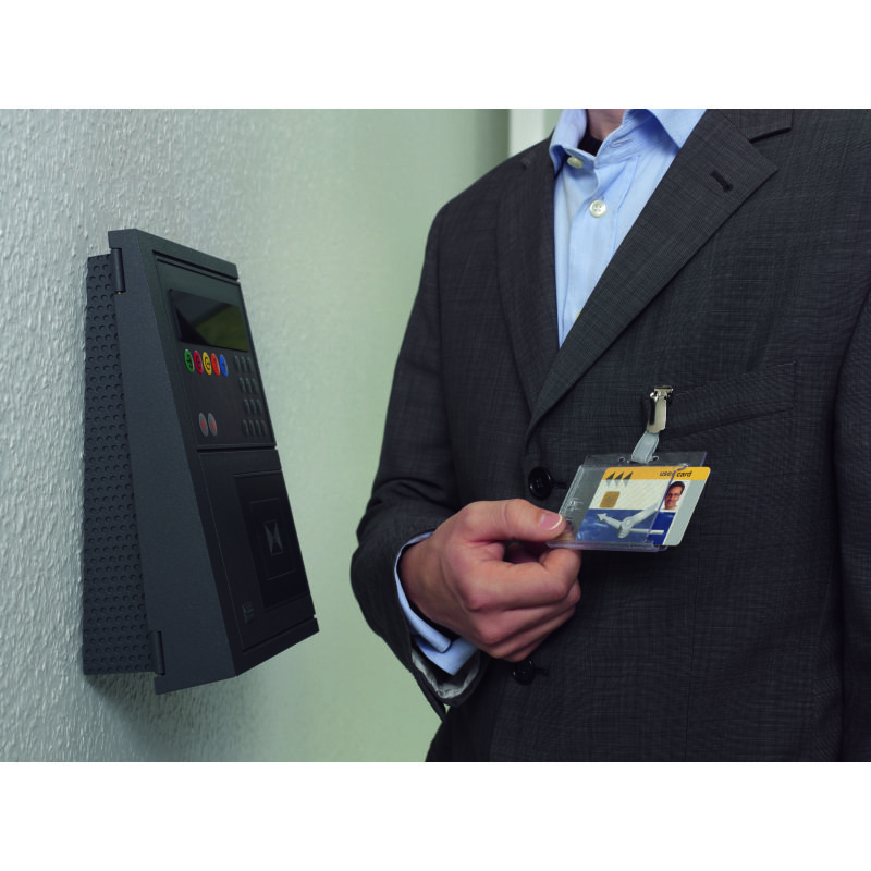 Porte-badge pour 2 cartes de sécurité avec clip - Boîte de 25