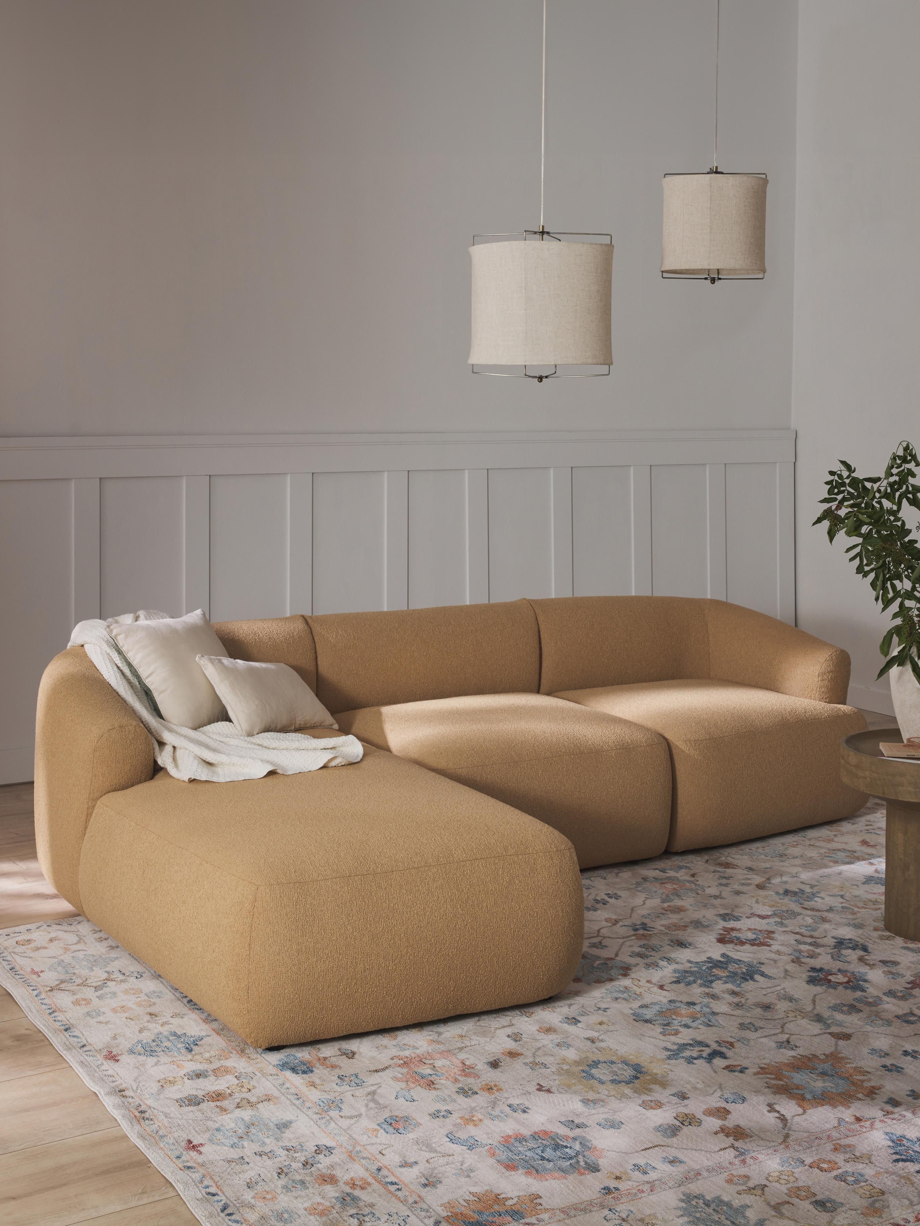 Modulaire bouclé hoekbank Sofia (3-zits)