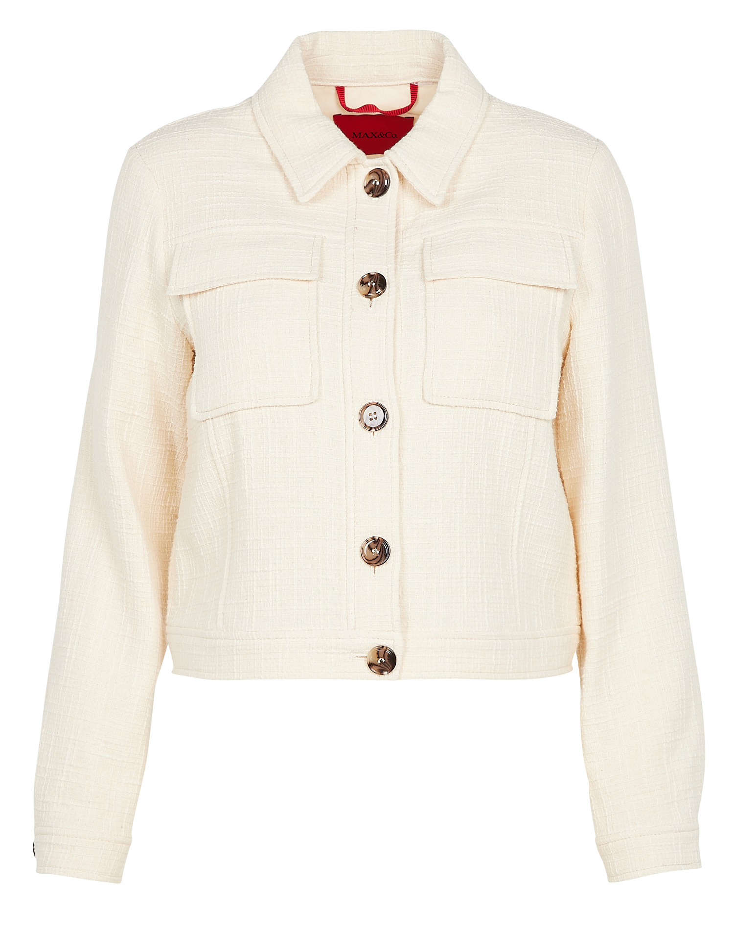 CHICCA - Veste col classique en coton | Blanc