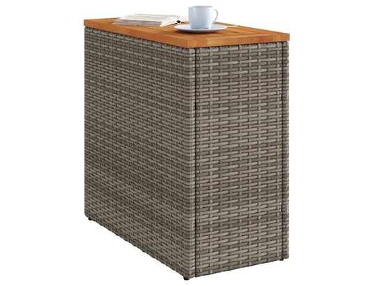 VIDAXL - Table d'appoint de jardin dessus en bois gris 58x27,5x55 cm