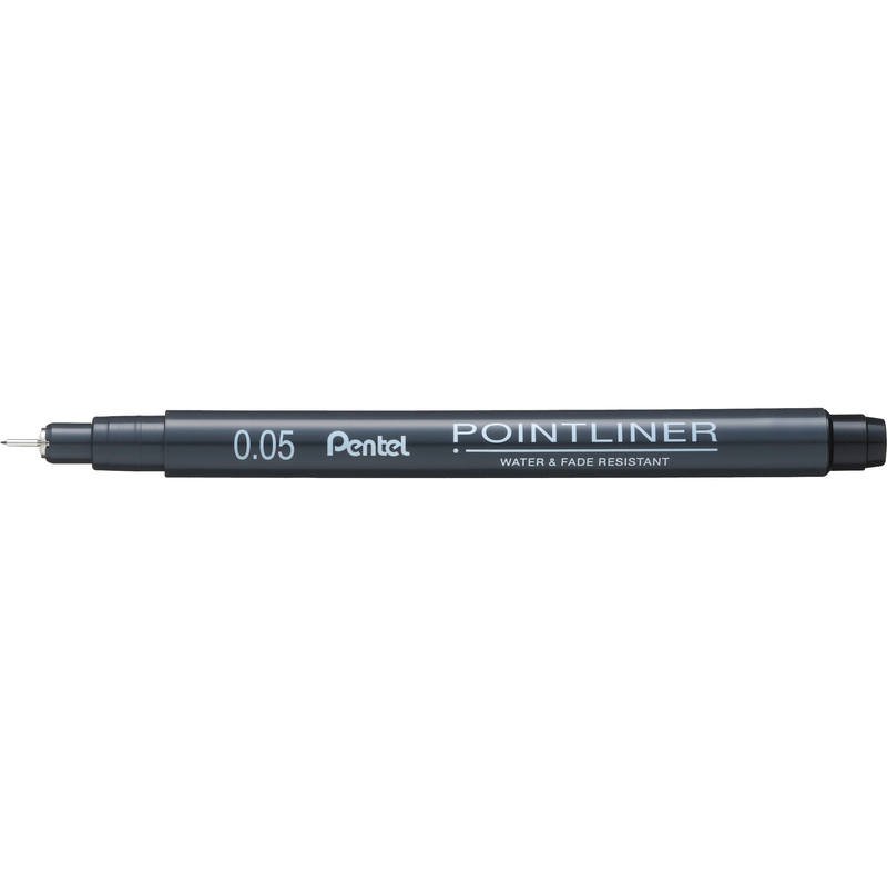 Pentel Fineliner Pigment POINTLINER, schwarz