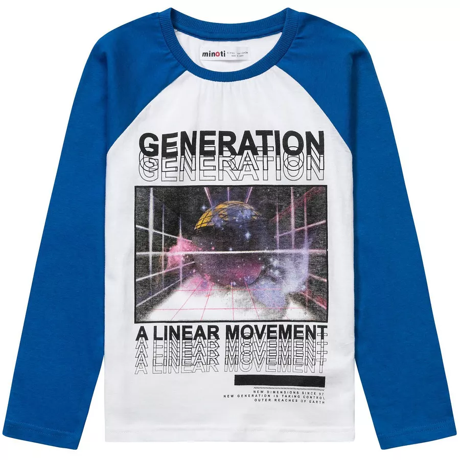 MINOTI Longsleeve WeißBlau