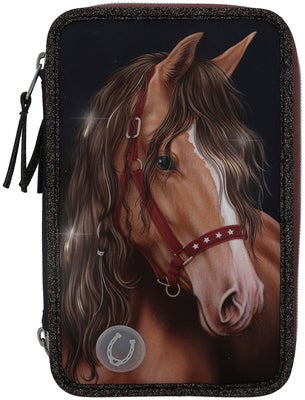 Miss Melody Trippelpennal med LED-lys Glitter Horse