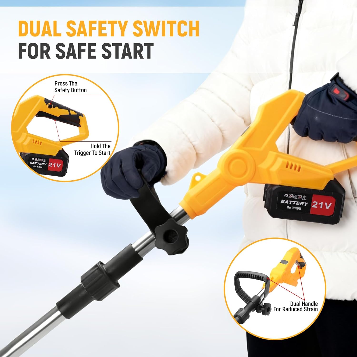650W Akku Schneefräse Handgeführte Faltbar, Schneebürste Kehrmaschine Bürstenloser Motor für Gehwege,Auffahrt,Hof, 28cm Räumbreite, 14 cm Räumhöhe, Einstellbare Auswurfrichtung