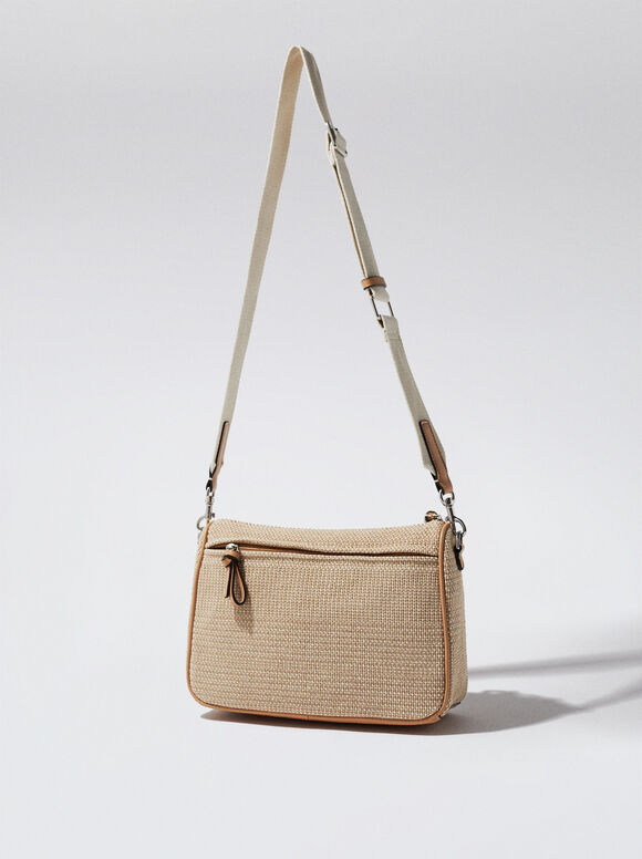 Bolsa Bandolera Asa Tejido - Bege