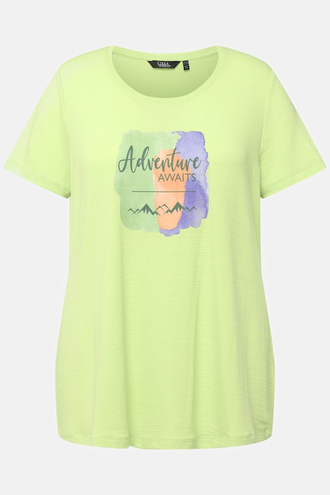 T-Shirt, Schriftmotiv, Rundhals, Halbarm