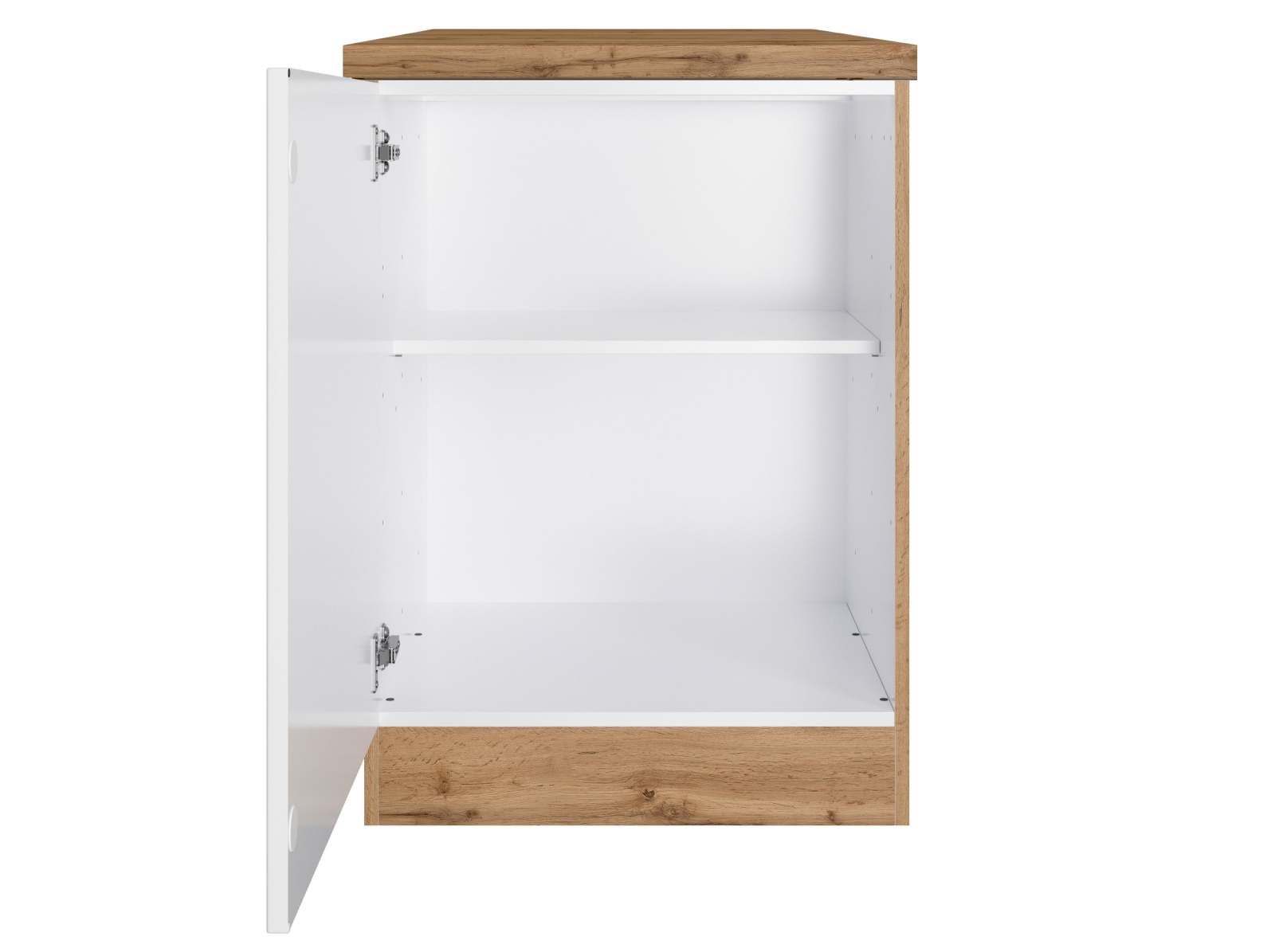 Unterschrank MERAN - weiß - Wotaneiche - 60 cm