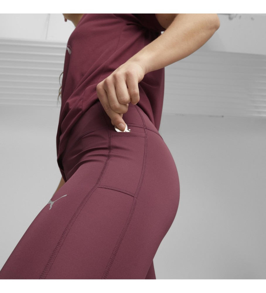 Calça legging Puma Evostripe cor bordô