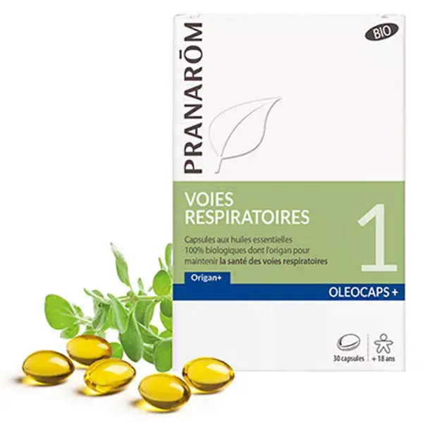 Pranarom Oleocaps 1 - Trato Respiratório Orgânico - 30 cápsulas