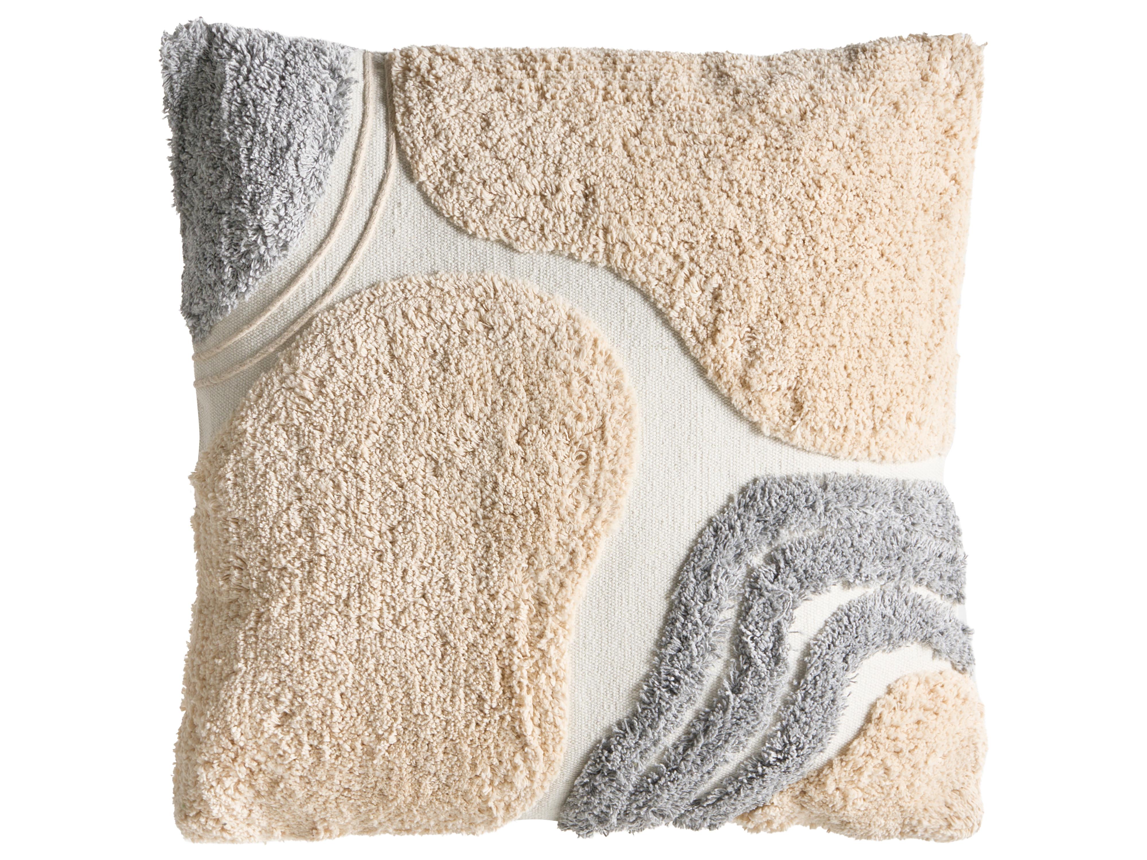 Set van 3 sierkussens ALSTONIA Katoen 30 x 50 cm 45 x 45 cm Grijs abstract patroon