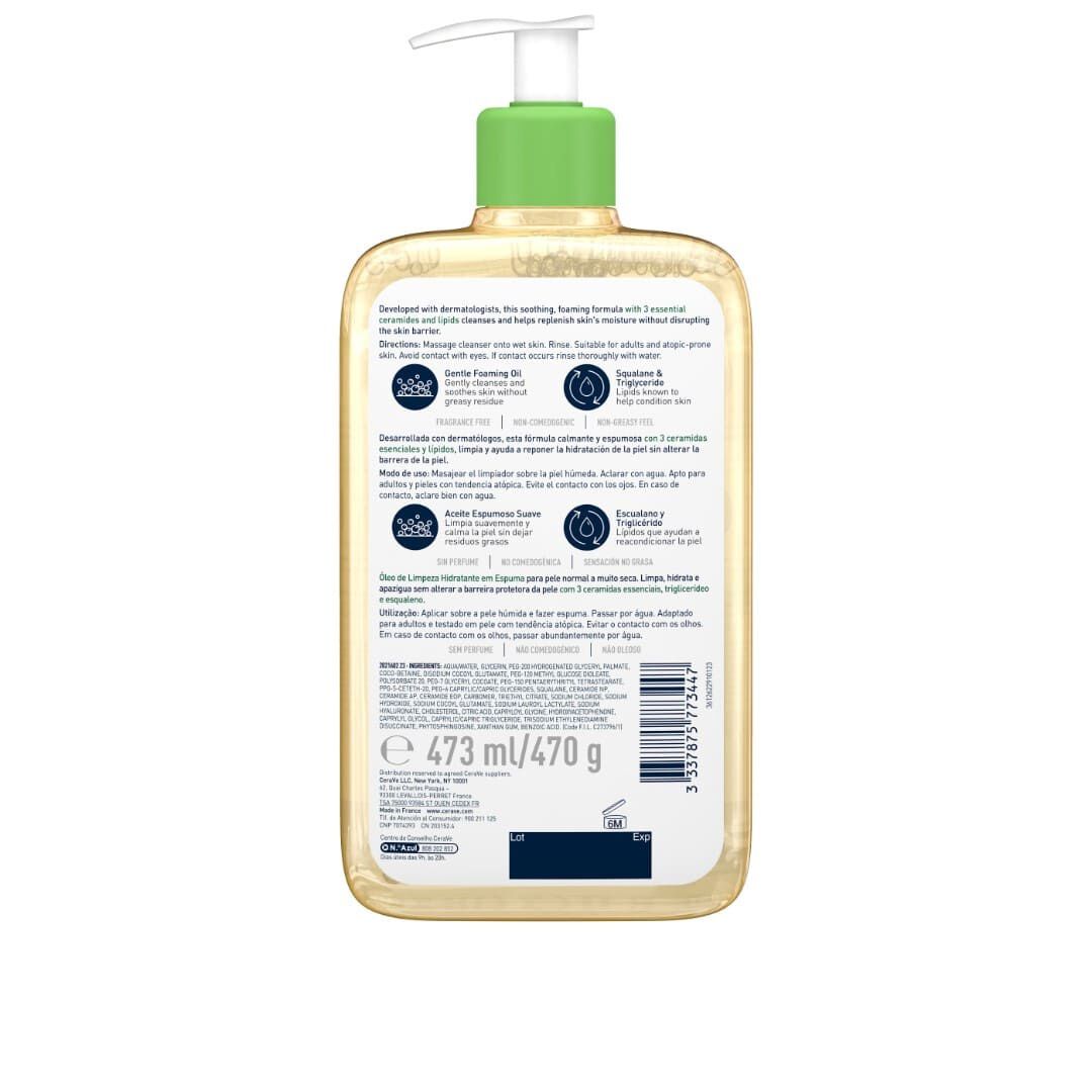 CERAVE  Óleo-Espuma de Limpeza Hidratante - 473ml