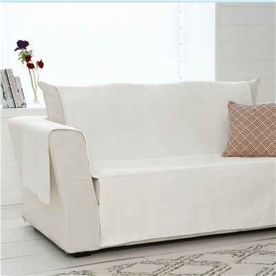 Protège-fauteuil et canapé universels aspect velours 