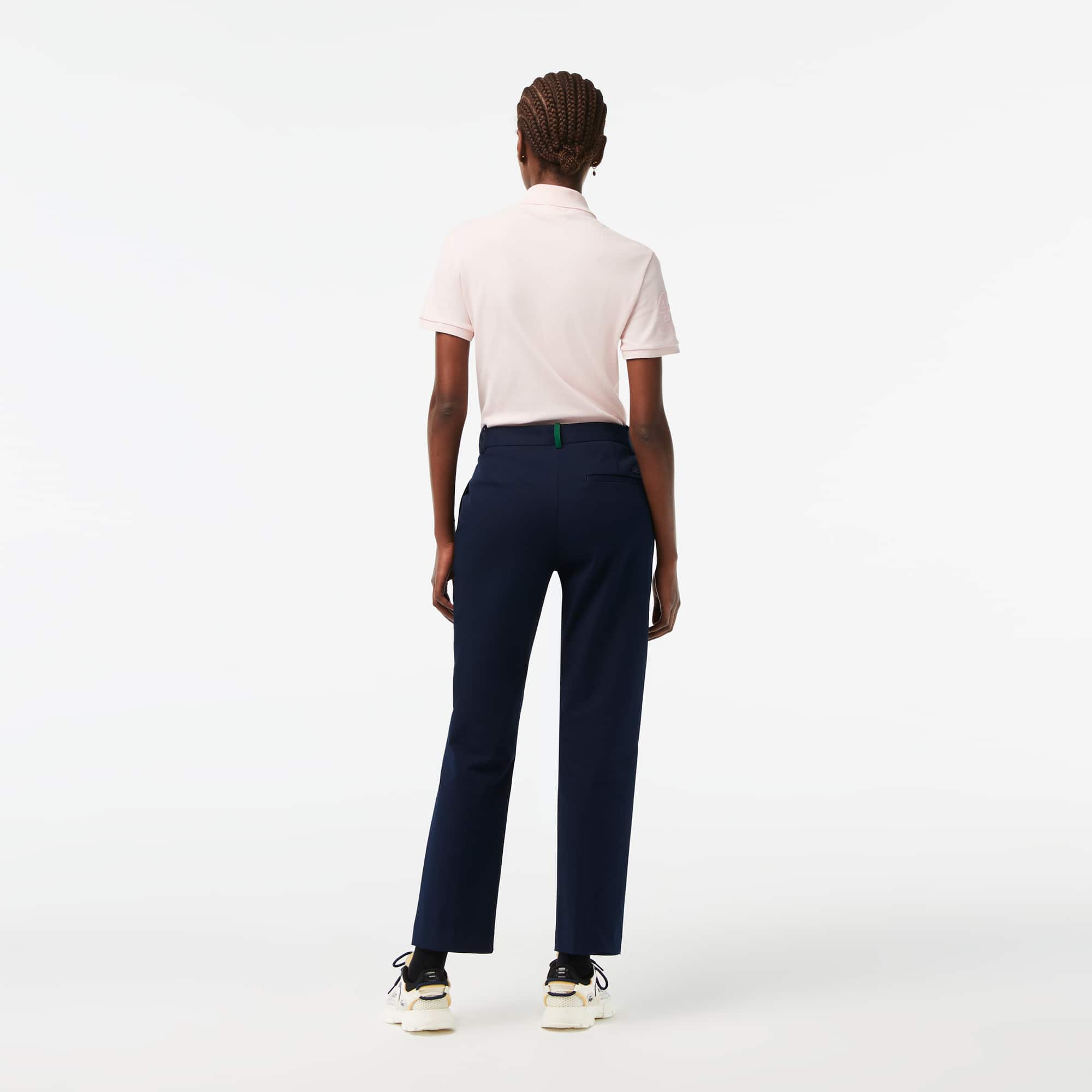 Pantalon chino slim fit en coton stretch Pantalons & Shorts - Bleu - Lacoste - Femme