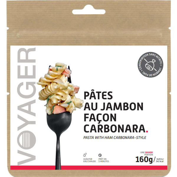 Repas lyophilisé VOYAGER PÂTES AU JAMBON FAÇON CARBONARA