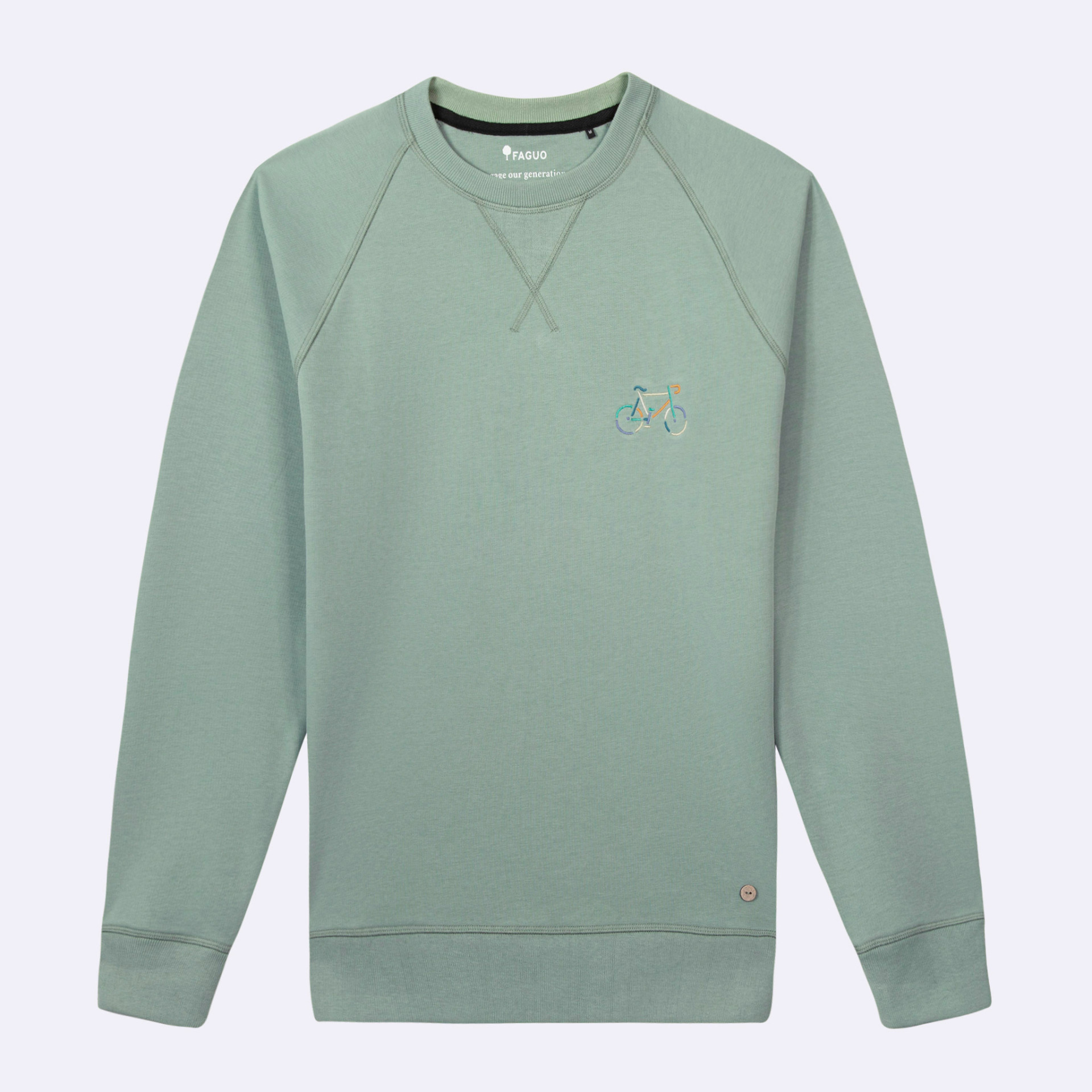 Sweat vert clair Coton et coton recyclé - modèle Darney